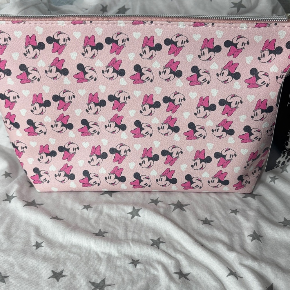 Disney Minnie Mouse Pink and Black Cosmetic Bag - Picture 2 of 2